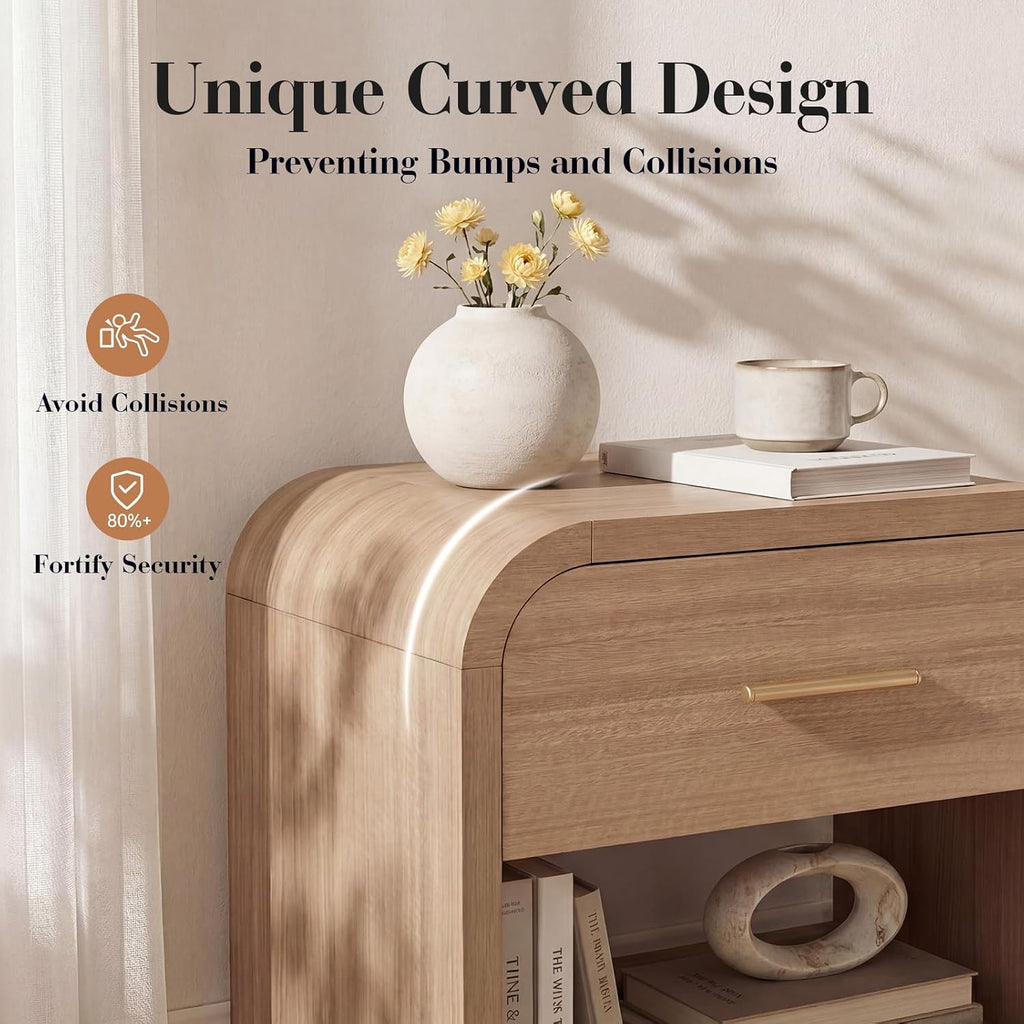 2‑Pack 1‑Drawer Shelf Night Stand