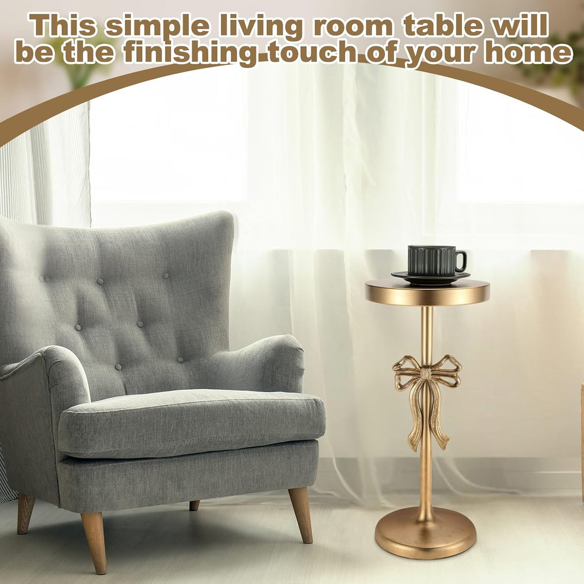 Gold Metal Round Martini Side Table  今天 14:36